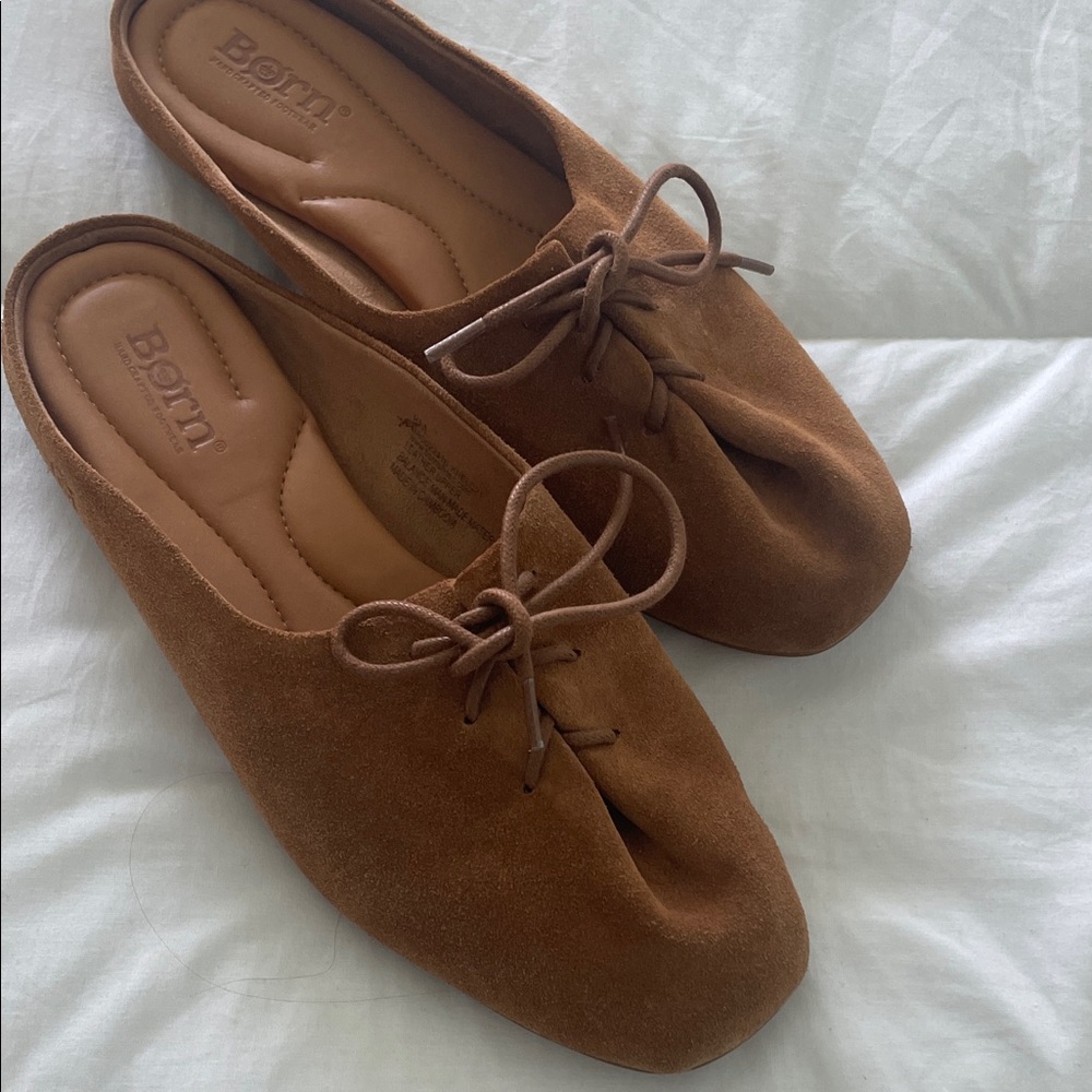 Born Tan Suede Slip-On Loafers - Picture 3 of 3
